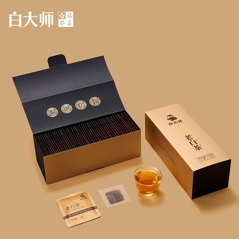 白大师茉莉白毫银针高山福鼎白茶2016年寿眉袋泡茶200g高清大图