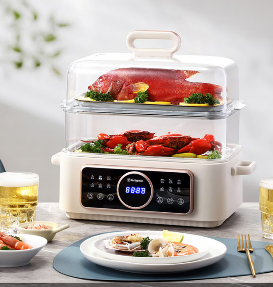 西屋WZL525D多功能电蒸锅智能温控持久保温一键操作多种锅底随心换高清大图