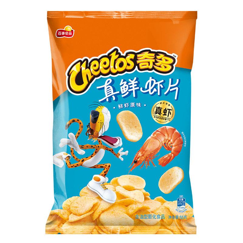 奇多真鲜虾片原味55克 膨化食品