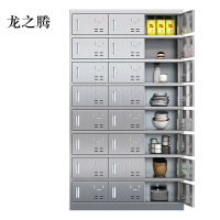 龙之腾304不锈钢食堂带锁餐具柜24门餐盘柜磁吸锁1800*1025*400