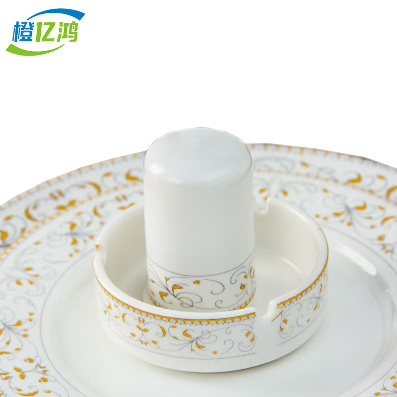 橙亿鸿 陶瓷餐具碗盘碟套装 28头汤碗/套高清大图