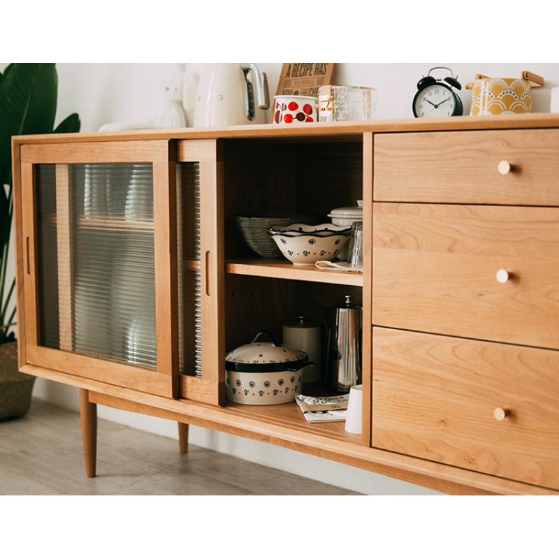 北欧餐边柜简约阿斯卡利ascari现代储物柜餐厅柜玻璃茶水柜展示柜备餐