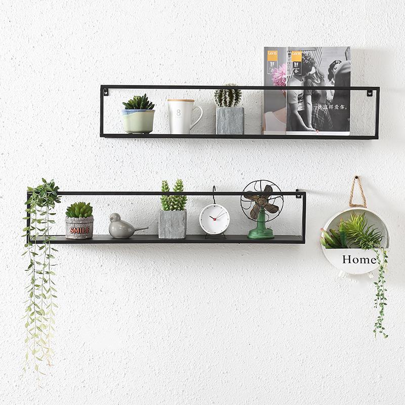 北欧置物架墙上免打孔客厅卧室餐厅电视背景墙面挂墙铁艺壁挂装饰参数