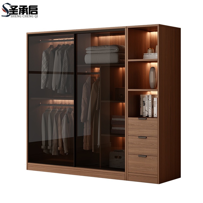 圣承启木质衣柜200cm台高清大图