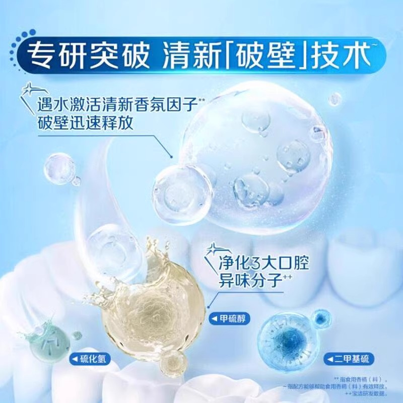 佳洁士牙膏3D炫白双效去渍减轻口臭口气清新成人家庭组合实惠装装
