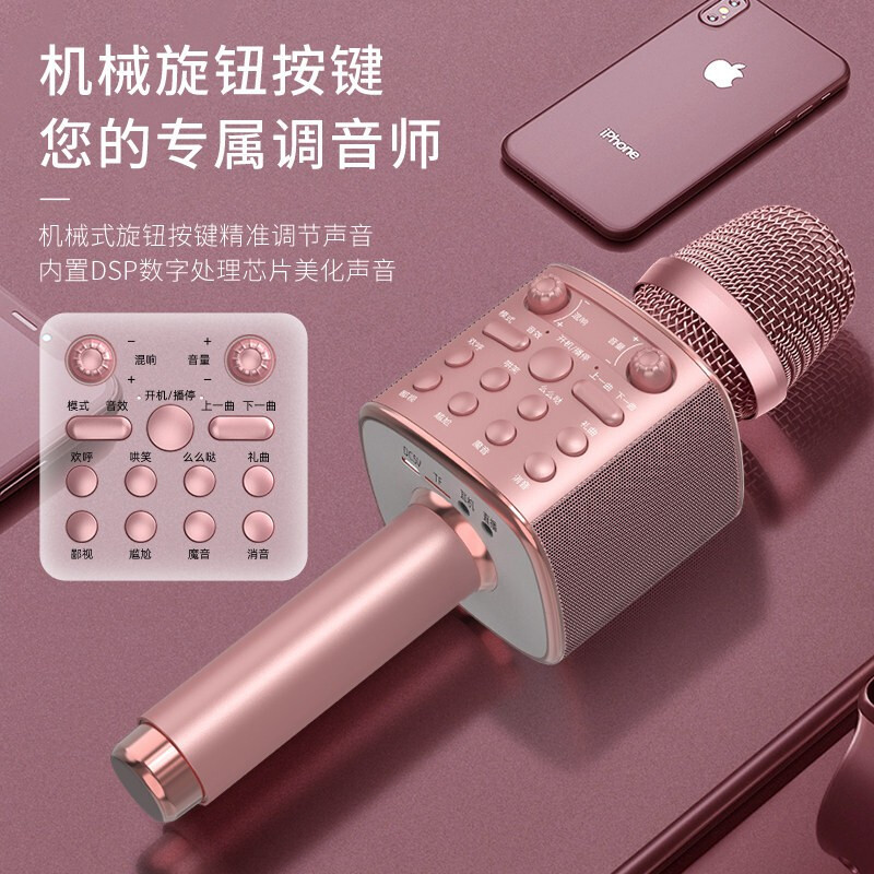 新科(Shinco) 声卡话筒音响一体麦克风全民K歌手机无线蓝牙家用电视唱歌直播神器专用儿童全能麦