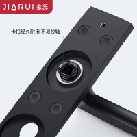家蕊门锁室内卧室静音房门锁黑色卫生间实木门把手家用通用型锁具七天