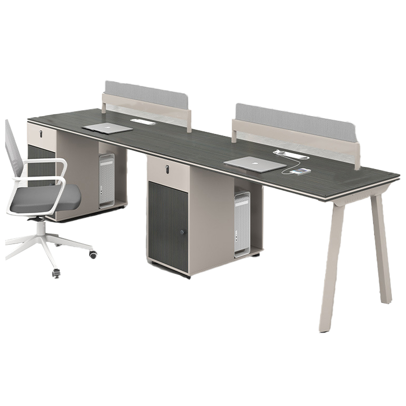 依韵珂双人办公桌+2椅280*60*75cm套高清大图