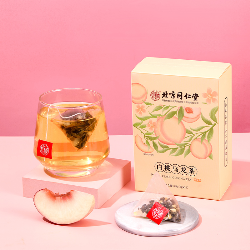 北京同仁堂蜜桃白桃乌龙冷泡冷萃水果茶花茶组合花果茶袋茶包礼盒