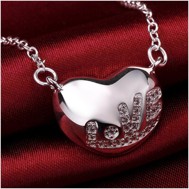 N621Women Silver Necklace 镀925纯银女项链日韩版锁骨链潮人送女朋友七夕情人节礼物