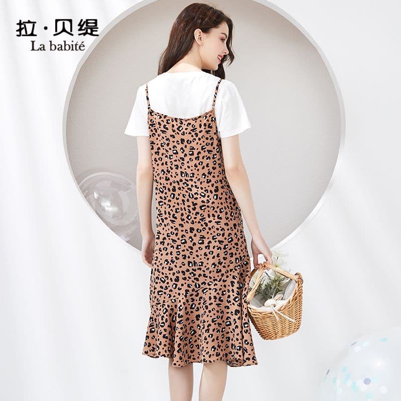 拉夏贝尔拉贝缇吊带连衣裙子女装夏季新款法式复古裙过膝很仙图片