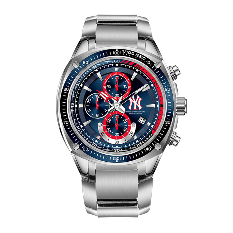 美国mlb美职棒运动手表多功能钢带男表夜光防水欧美潮流腕表mlbfx0061