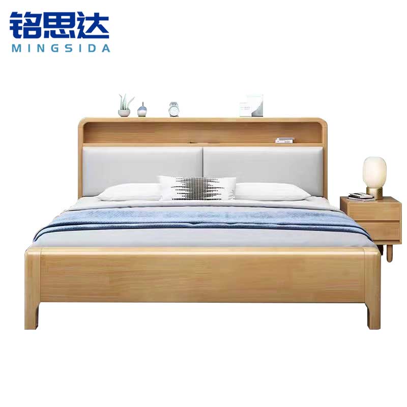 铭思达实木软包床