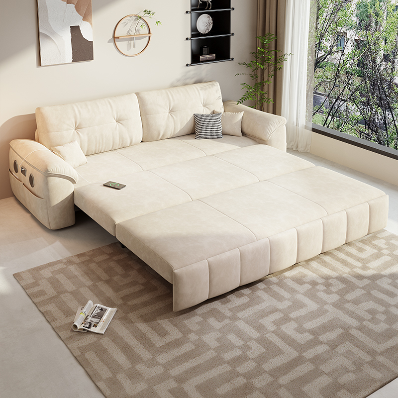 沙发床客厅折叠两用可伸缩小户型北欧储物组合多功能家具家装布艺沙发