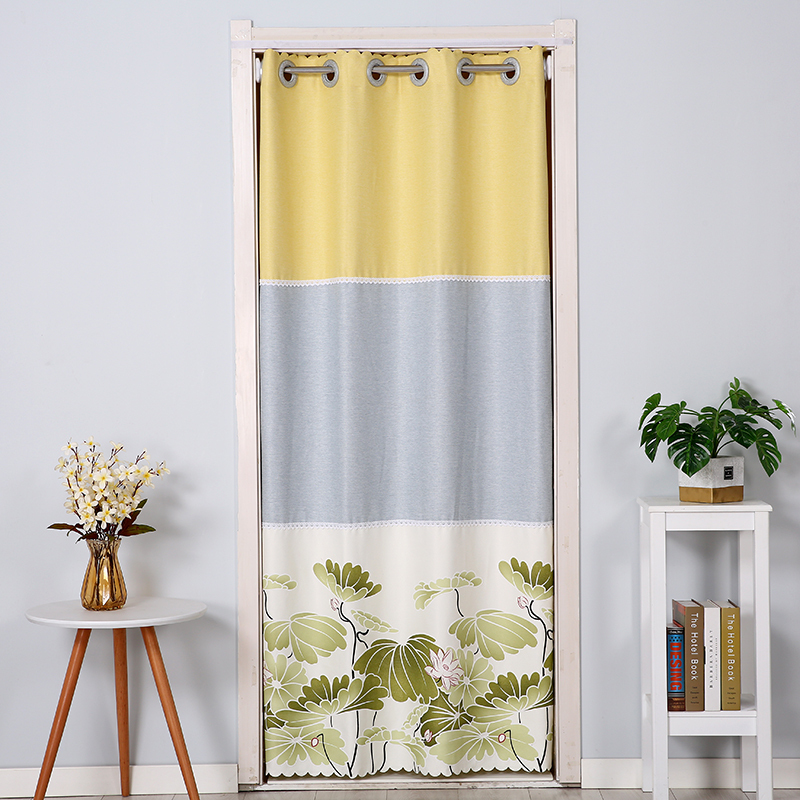 卧室闪电客寝室空调帘家商用隔断帘布艺防蚊免打孔挡风防冷气挂帘送杆