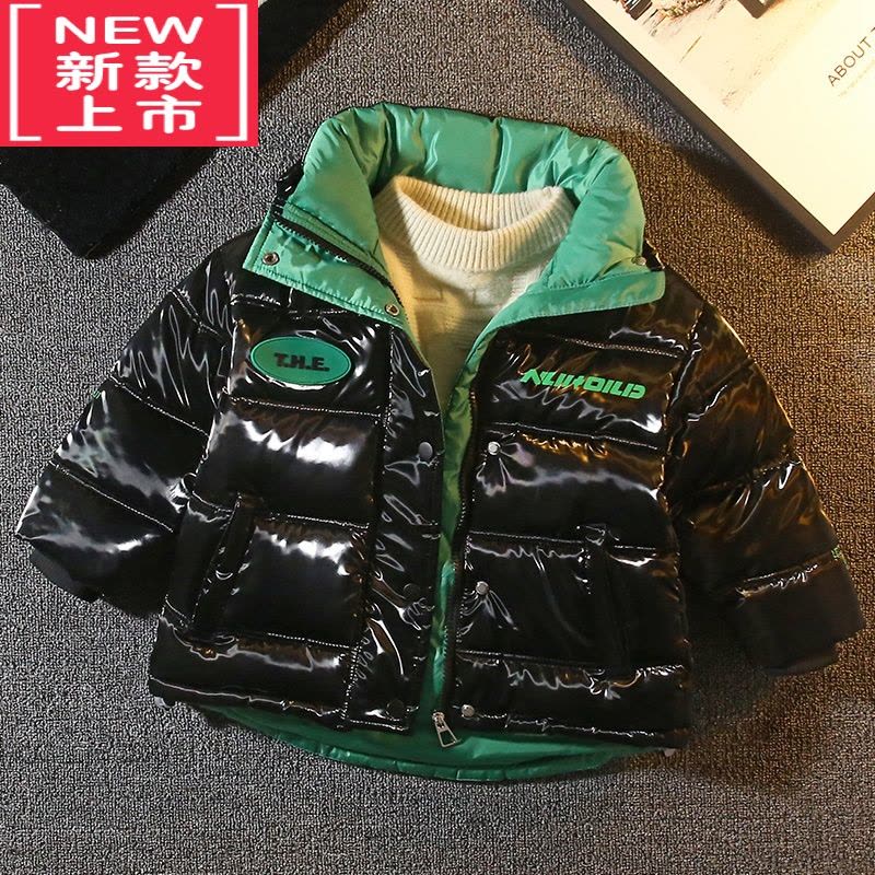 可莉允男童棉衣2022新款冬季洋气免洗儿童羽绒棉服宝宝加厚外套潮小童装图片