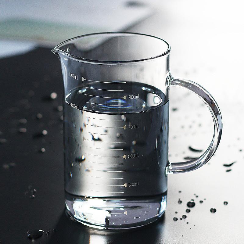 耐热玻璃量杯带刻度杯子微波炉加热烘焙毫升量杯家用厨房水杯