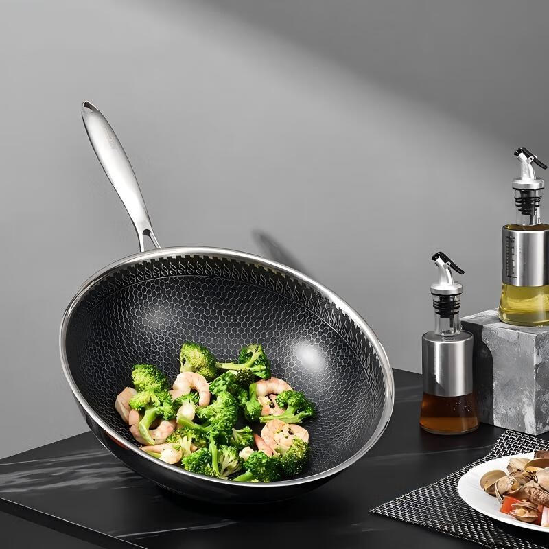 帅康(Sacon)不锈钢不粘锅 32CM 炒锅CG-BZ3208S1