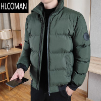 HLCOMAN羽绒棉服男士潮牌2023新款冬季加厚p暖男款棉袄立领棉衣棉C士O M 1912绿色