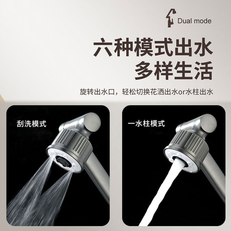 SEREN HOME赛恩卫浴厨房卫生间水龙头机械臂万向旋转招财猫冷热水龙头浴室柜龙头洗手盆龙龙头
