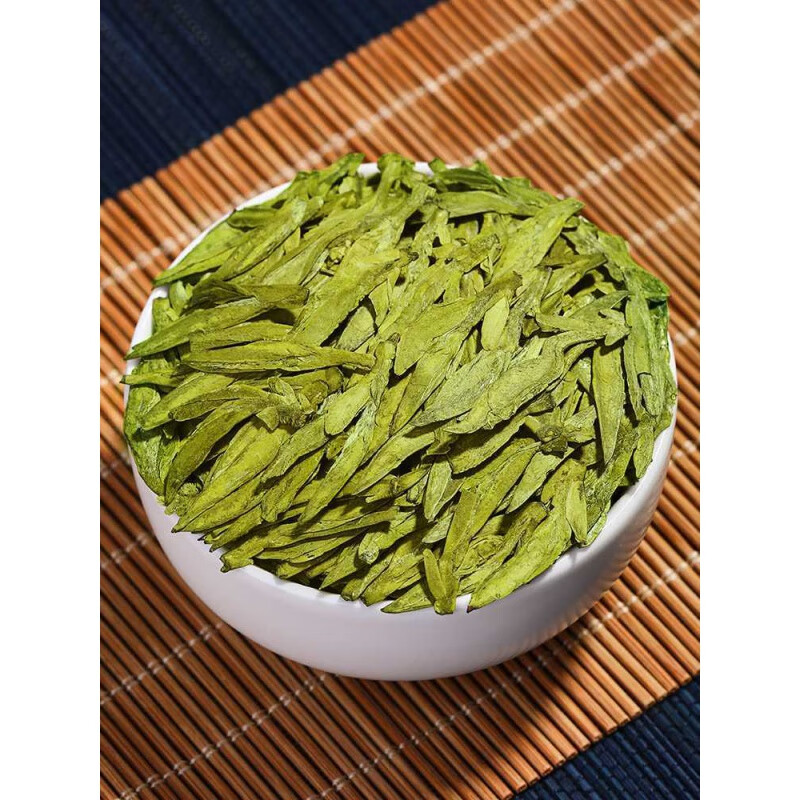 忆江南 茶叶一级龙井茶明前绿茶浓香型手工炒青绿茶罐装125g绿方罐龙井高清大图