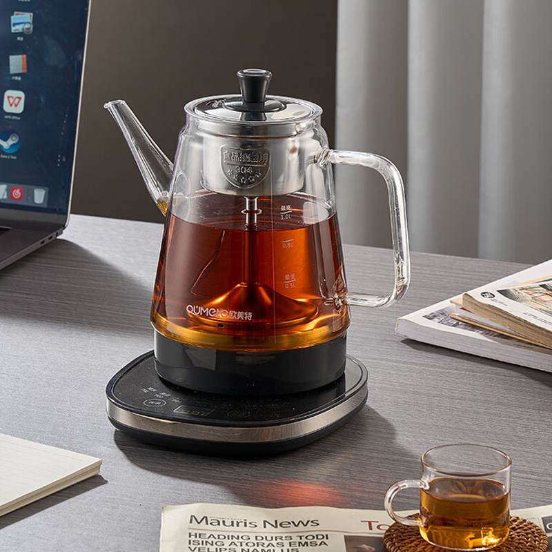 欧美特煮茶器1L温喷淋式蒸汽茶壶养生壶OMT-PC1009高清大图