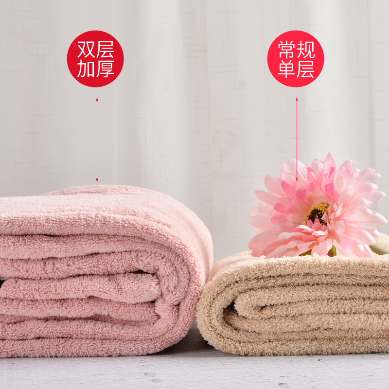 加厚干发帽女吸水速干浴帽可爱干发巾韩国包头巾擦头发速干帽 三维工匠 双层加厚-紫色(吸水)高清大图
