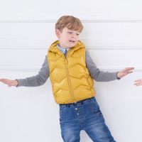 北极绒儿童秋冬加厚羽绒马甲服宝宝小孩中童大童外套童装背心上衣85