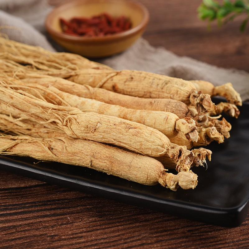 长白山人参全须生晒参饱满参芦肉质饱满皮老纹深亚克力盒200g高清大图