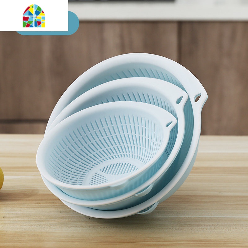 塑料洗菜盆菜篮子家用厨房菜篮果盘淘菜盆抖音同款水果盘 fenghou