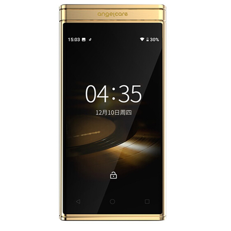 守护宝(上海中兴)w2020 w20 金色 3 32g 双屏翻盖手机智能手机按键