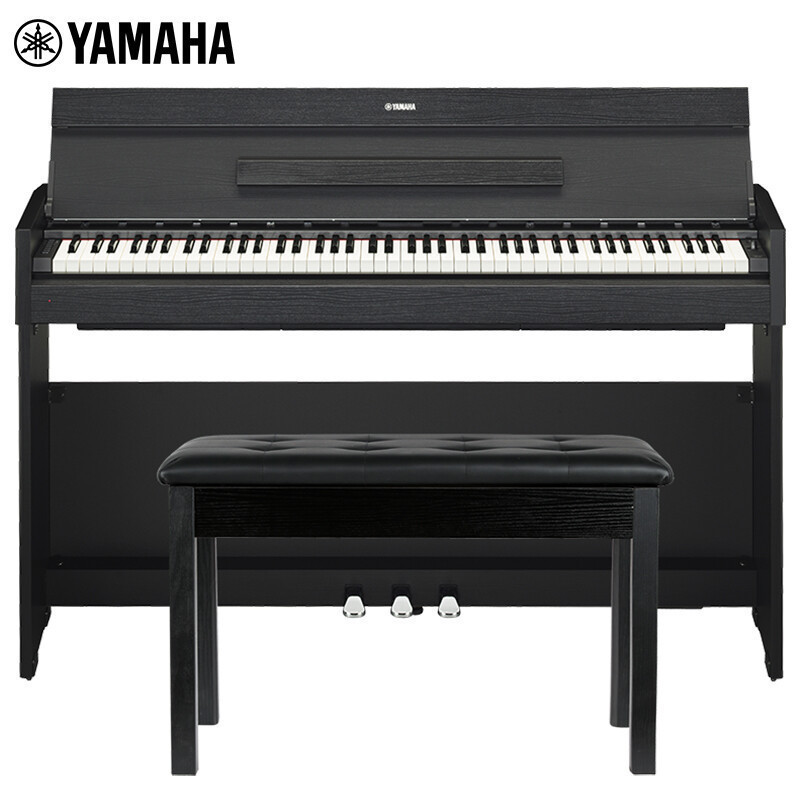 YAMAHA雅马哈YDP-S55B电钢琴立式专业88键重锤三踏板儿童成人智能电子钢琴黑色官方标配+全套配件