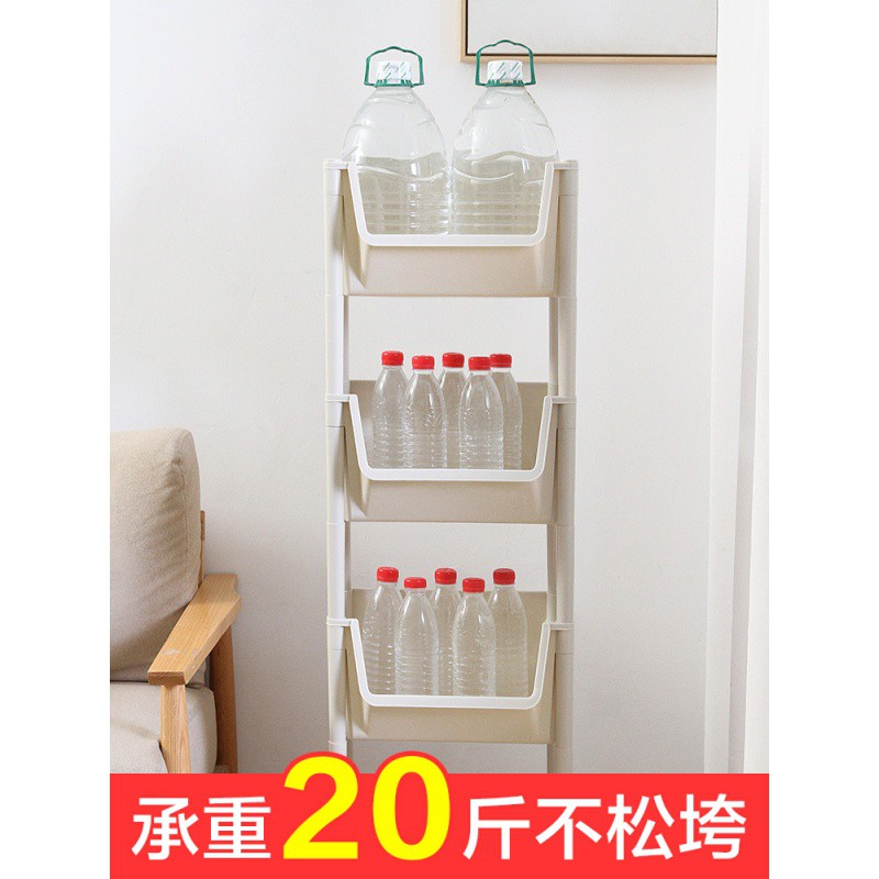 厨房菜篮子置物架落地式多层蔬菜收纳架可移动小推车各种收纳收纳层架 三维工匠高清大图