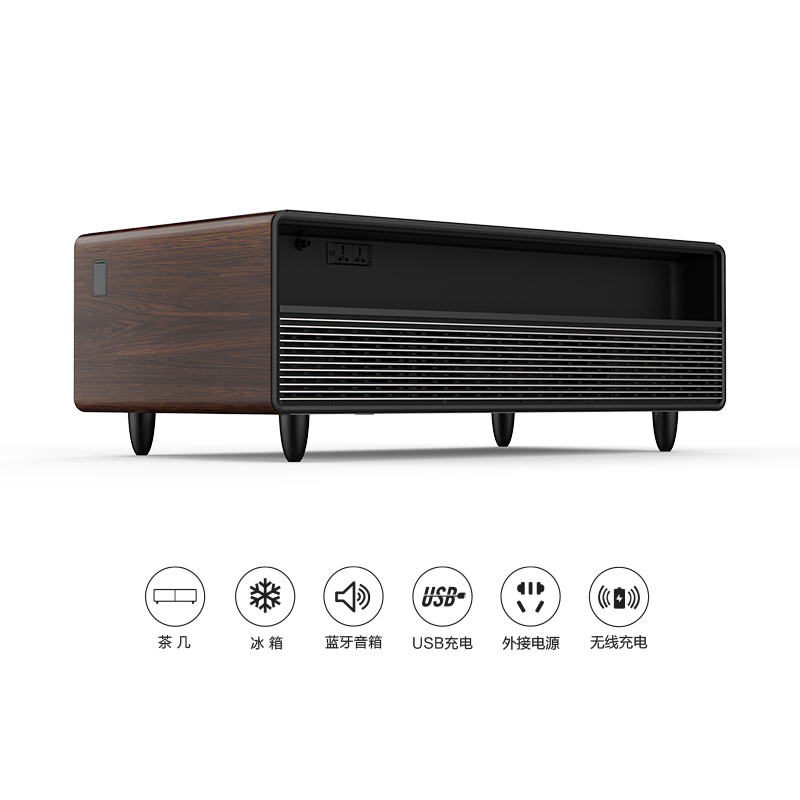 普利斯特(PRIMST)TB-135EDY01 厅吧(金色)冷藏保鲜 无线充电 蓝牙音箱 节能静音 带冰箱的茶几高清大图