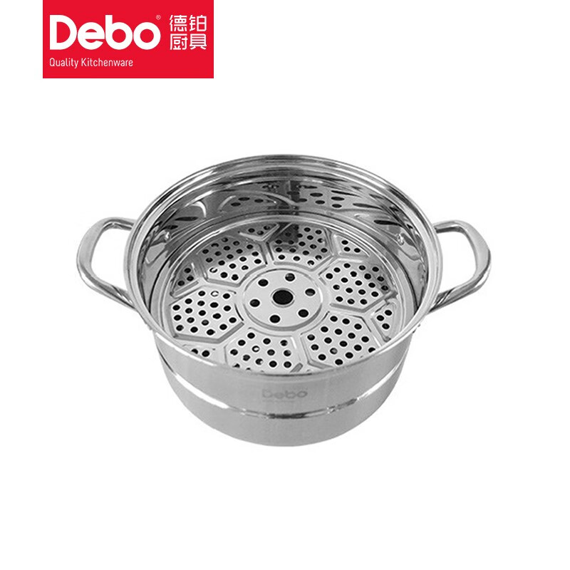 德铂(Debo)贝勒堡不锈钢二层蒸锅燃气电磁炉通用双层菲尔26cm 5升 (DEP-239) / 个高清大图
