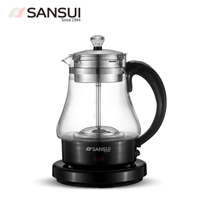 山水(SANSUI)养生壶SZC-Q3蒸汽喷淋煮茶器黑茶煮茶壶家用全自动蒸汽玻璃电热花茶普洱蒸茶壶