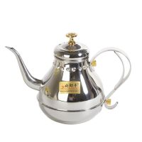 不锈钢茶壶家用带滤网泡茶壶不锈钢煮茶壶烧水壶滤茶壶欧式茶壶 1.2L银色欧式茶壶(送滤网)