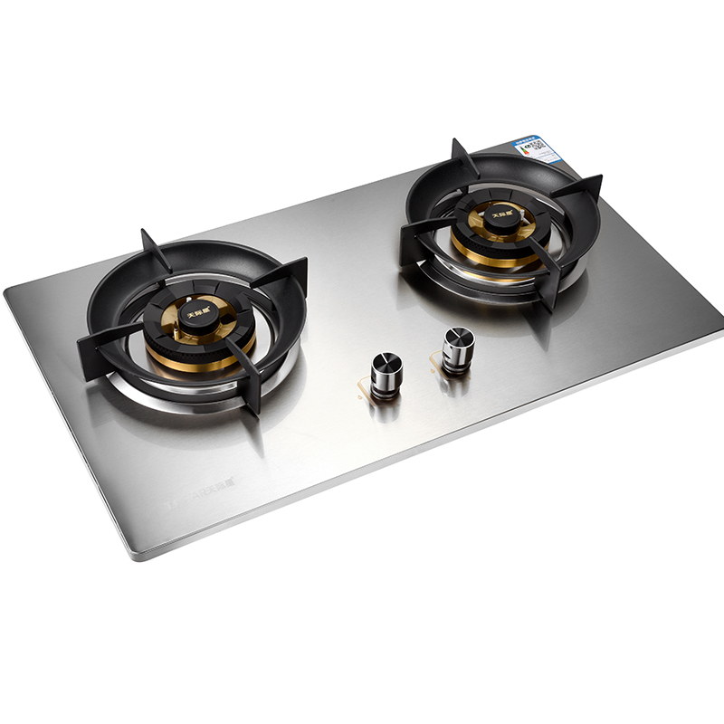 2953不锈钢面板燃气灶双头灶台式嵌入式天然气灶具节能环保JZT-G8333高清大图