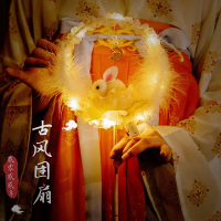 古达中秋节小灯笼花灯装饰道具舞台表演幼儿园礼物手工diy兔子灯古风摆件