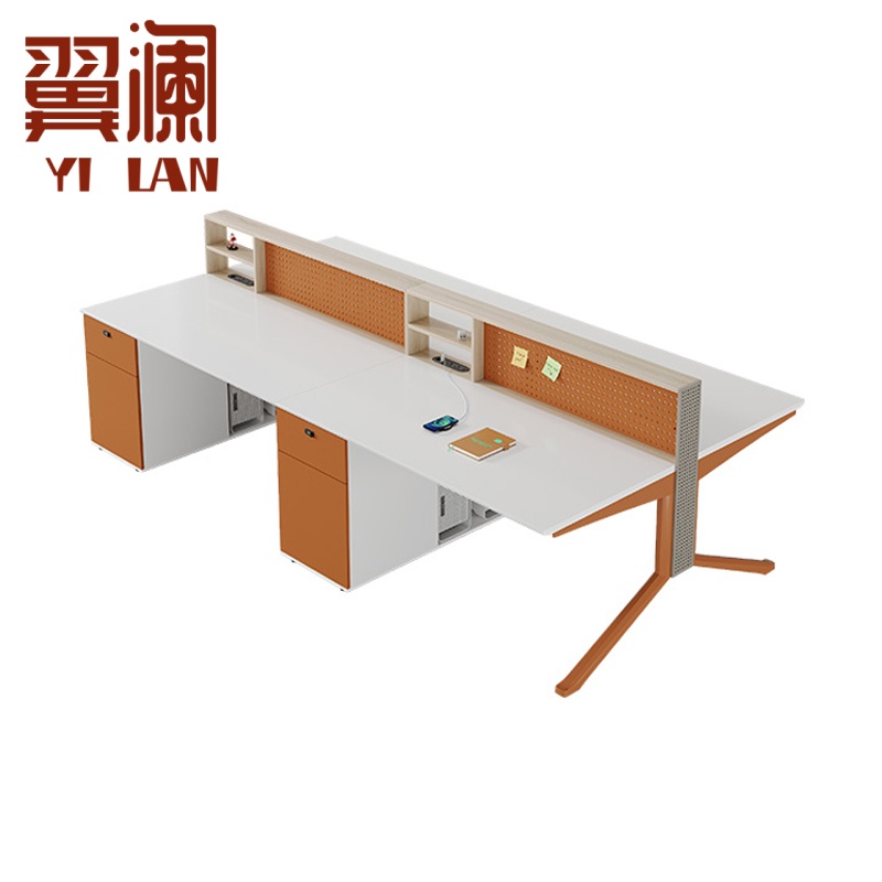 翼澜 职员桌 四人位 张高清大图