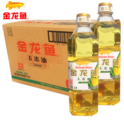 金龙鱼玉米油非转基因压榨900ml家用厨房烹饪炒菜蛋糕烘焙食用油