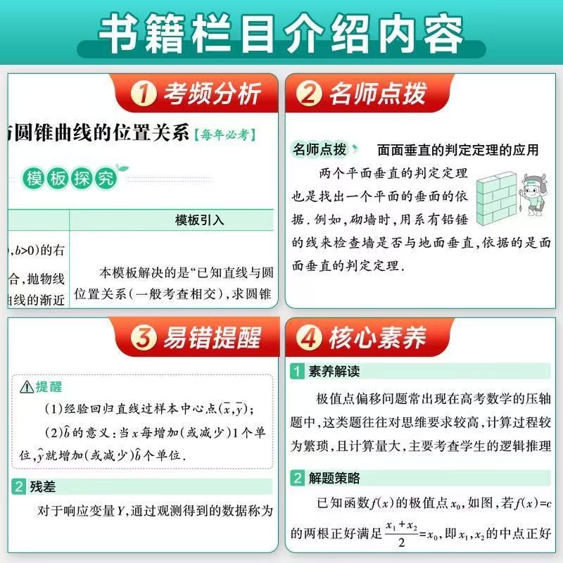 [2本套]数学知识大全+万能解题模板 高中通用 [正版]2025高中数学解题模板知识大全高一高二高三数学基础知识手册文科高清大图