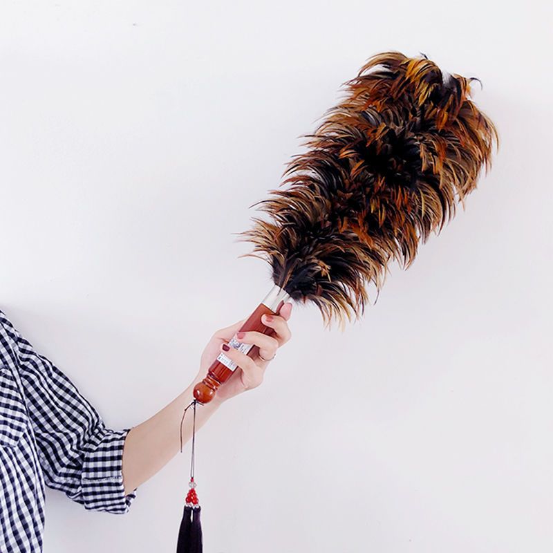 鸡毛掸子鸡毛扫伸缩鸡毛掸子尘掸鸡毛禅子尘扫灰|不锈钢一体杆[脖毛]