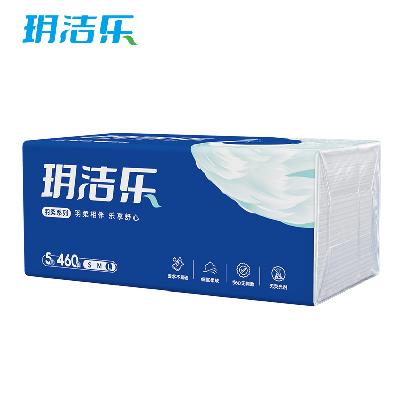 玥洁乐 抽纸 5层60抽10包 提高清大图