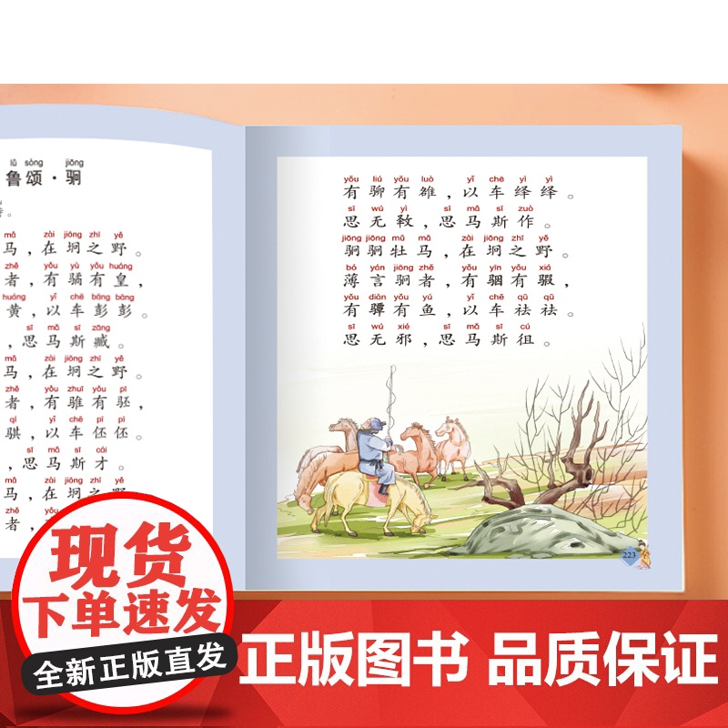 诗经 小蜜蜂童书馆·陪伴孩子成长的国学经典 注音彩图版 6-8岁阅读 幼小衔接及小学低年级[出版社]高清大图