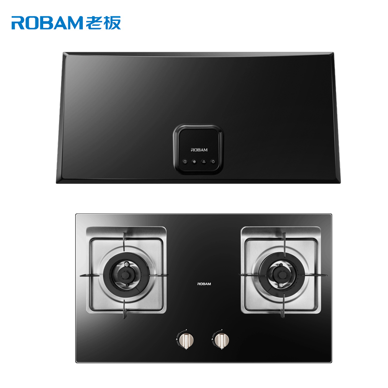 老板(ROBAM)中式油烟机灶具套餐3009+33B7(天然气)抽油烟机燃气灶气灶抽烟机煤气灶台式嵌入式吸油烟机烟灶套餐