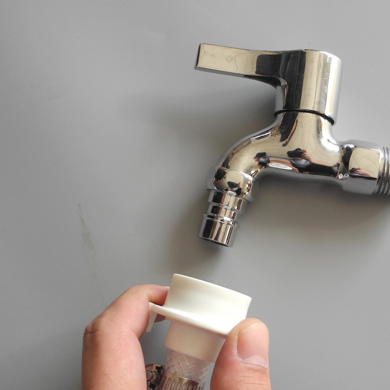 白色管子接水管软管pvc加长闪电客冲洗接自来水软管带水龙头开关4分7