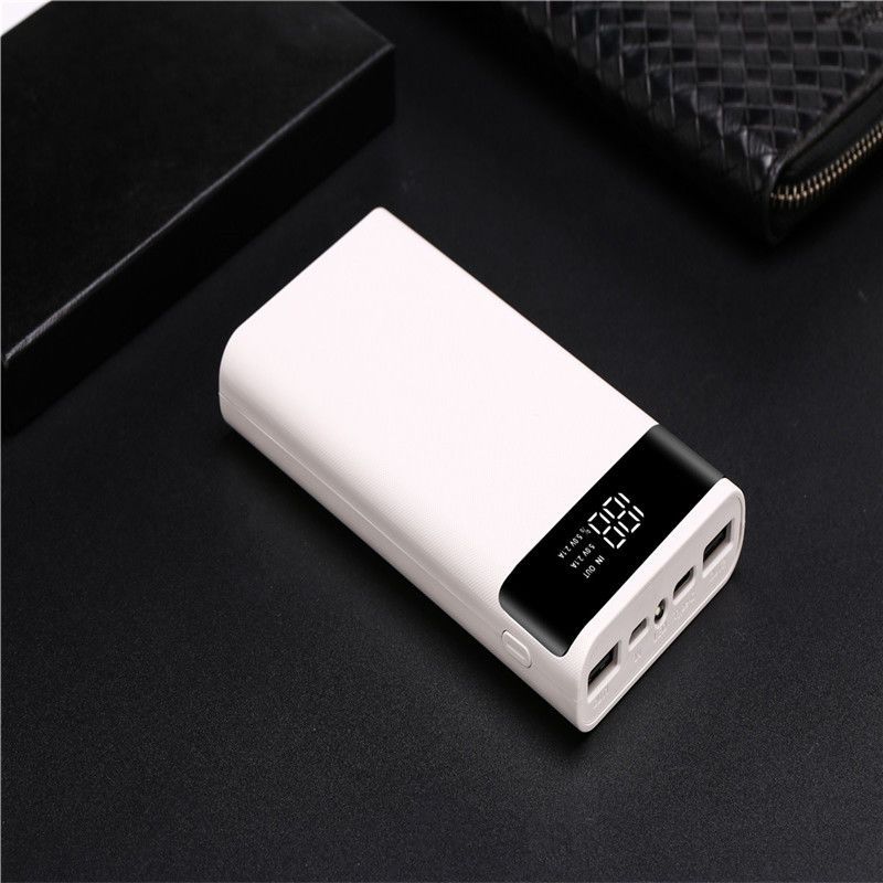 6节免焊接充电宝外壳移动电源盒18650电池盒diy套件移动电源外壳白色