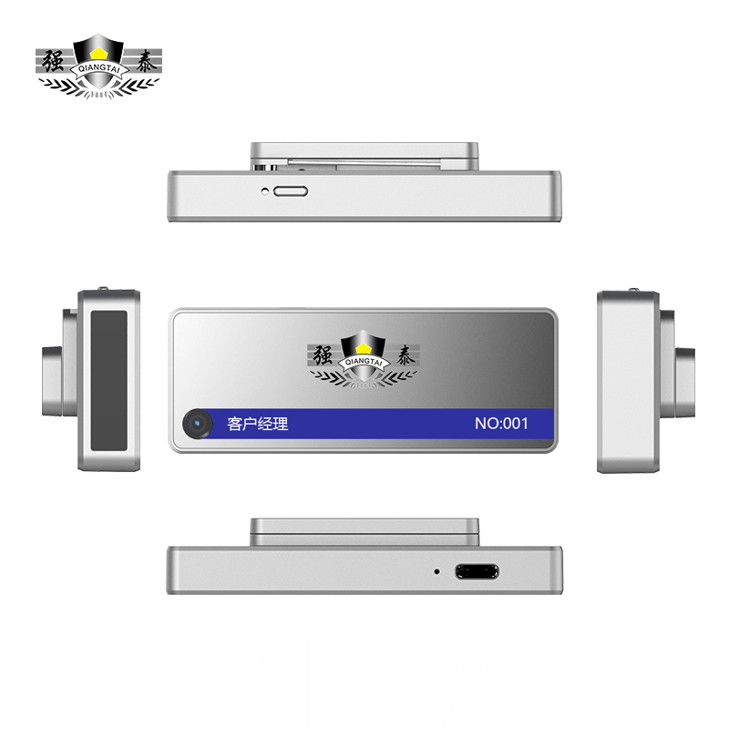 强泰QT-Q2胸牌式记录仪胸前佩戴别针+磁吸64G
