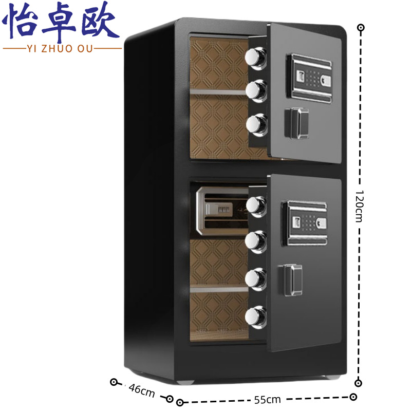 怡卓欧电子密码柜双门1.2M指纹密码台高清大图